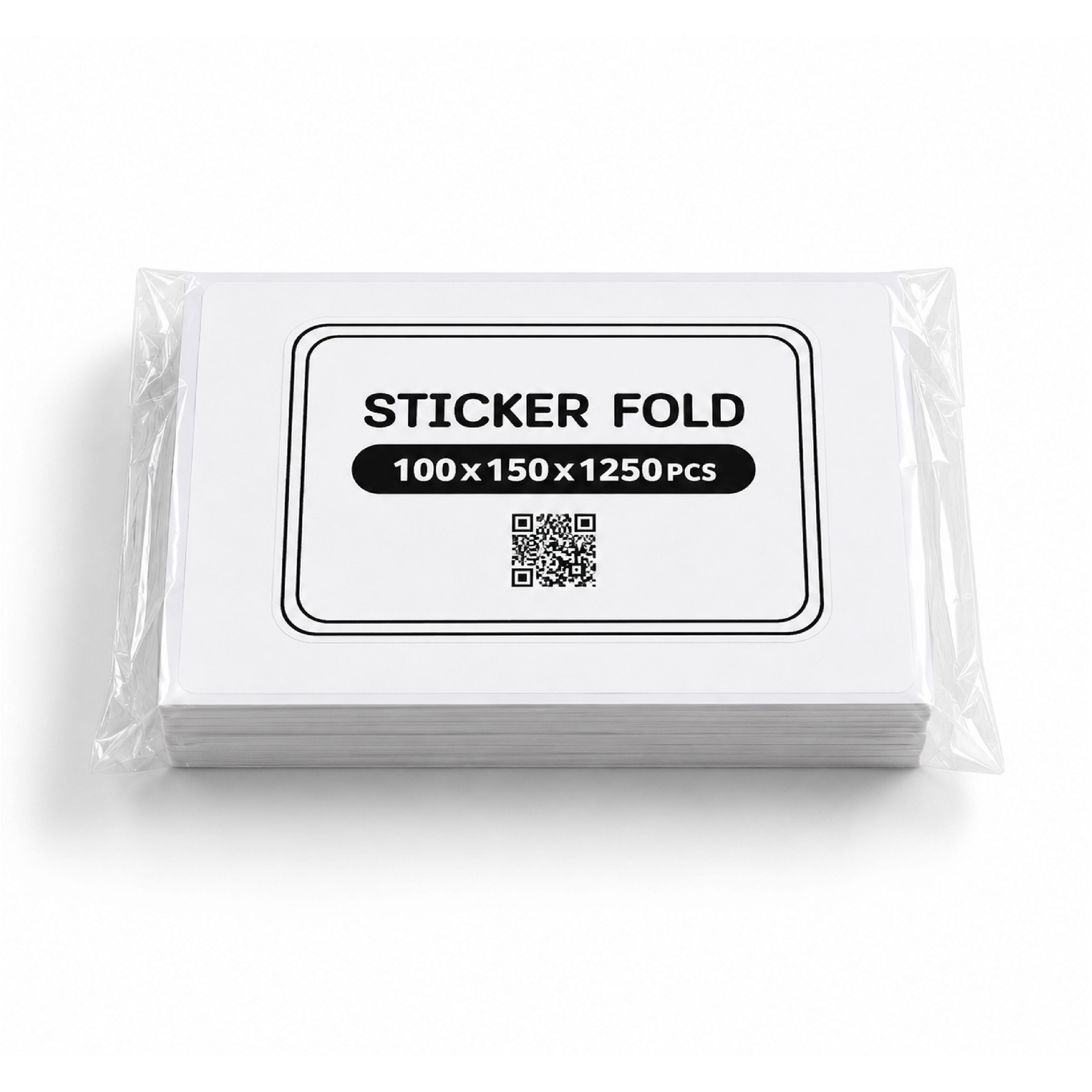 กระดาษสติ๊กเกอร์ความร้อน ITCAN 100X150 1250 แผ่น แบบพับ LABEL STICKER_4